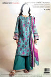 AlKaram Lawn 3-Piece Unstitched Suit – Everyday Elegance for Summer (MS-EC103-26-Ferozi)